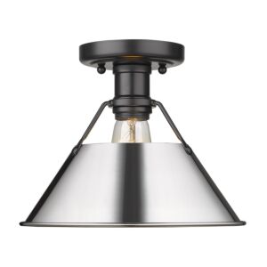 Orwell BLK 1-Light Flush Mount in Matte Black