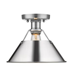 Orwell PW 1-Light Flush Mount in Pewter