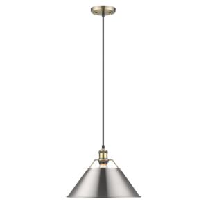 Orwell AB 1-Light Pendant in Aged Brass