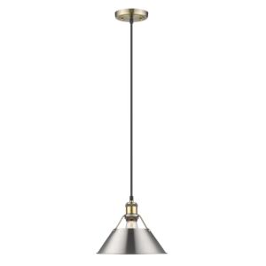 Orwell AB 1-Light Pendant in Aged Brass