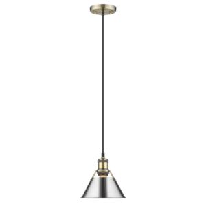 Orwell AB 1-Light Mini Pendant in Aged Brass