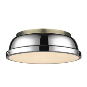 Duncan  Flush Mount in Aged Brass by Golden Lighting