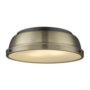 Duncan  Flush Mount in Matte Black by Golden Lighting