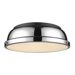 Duncan  Flush Mount in Matte Black by Golden Lighting