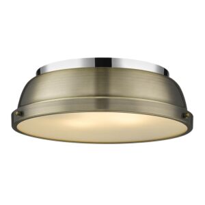 Duncan  Flush Mount in Chrome by Golden Lighting