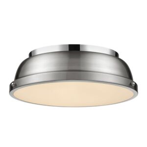 Duncan  Flush Mount in Chrome by Golden Lighting