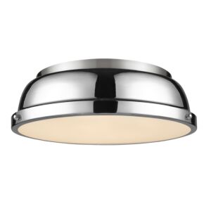 Duncan  Flush Mount in Pewter by Golden Lighting