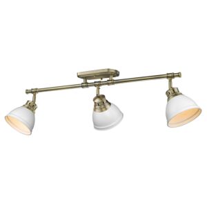 Duncan  Semi Flush Mount in Aged Brass by Golden Lighting