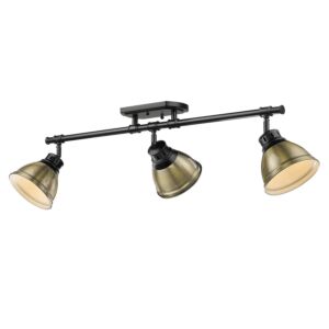 Duncan  Semi Flush Mount in Matte Black by Golden Lighting