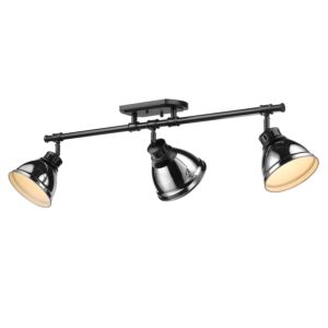 Duncan  Semi Flush Mount in Matte Black by Golden Lighting