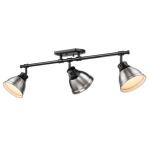 Duncan  Semi Flush Mount in Matte Black by Golden Lighting