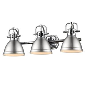 Duncan  Bathroom Vanity Light in Chrome by Golden Lighting