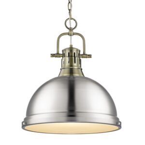 Duncan  Pendant in Aged Brass by Golden Lighting