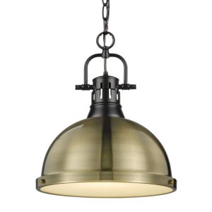 Duncan  Pendant in Matte Black by Golden Lighting