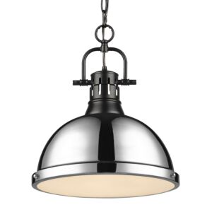 Duncan  Pendant in Matte Black by Golden Lighting