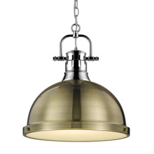 Duncan  Pendant in Chrome by Golden Lighting