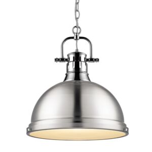 Duncan  Pendant in Chrome by Golden Lighting