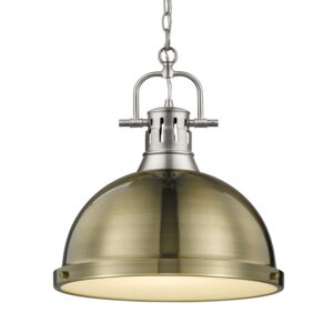 Duncan  Pendant in Pewter by Golden Lighting