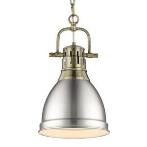 Duncan  Pendant in Aged Brass by Golden Lighting