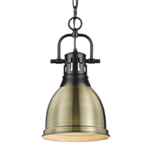 Duncan  Pendant in Matte Black by Golden Lighting