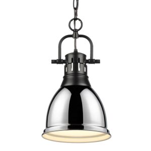 Duncan  Pendant in Matte Black by Golden Lighting