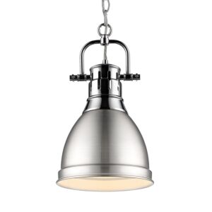 Duncan  Pendant in Chrome by Golden Lighting