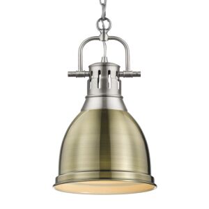 Duncan  Pendant in Pewter by Golden Lighting