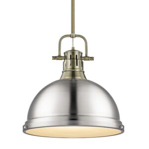 Duncan  Pendant in Aged Brass by Golden Lighting