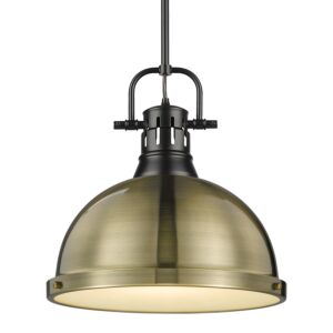 Duncan  Pendant in Matte Black by Golden Lighting