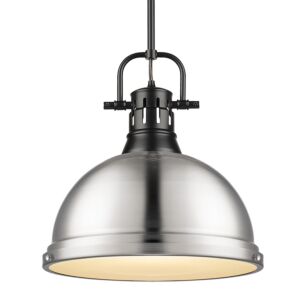 Duncan  Pendant in Matte Black by Golden Lighting