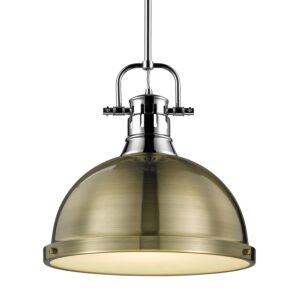 Duncan  Pendant in Chrome by Golden Lighting