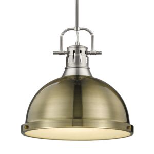 Duncan  Pendant in Pewter by Golden Lighting