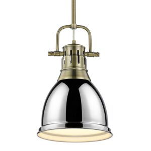 Duncan  Pendant in Aged Brass by Golden Lighting