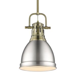 Duncan  Pendant in Aged Brass by Golden Lighting