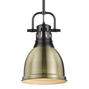 Duncan  Pendant in Matte Black by Golden Lighting