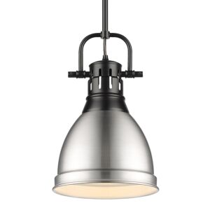 Duncan  Pendant in Matte Black by Golden Lighting