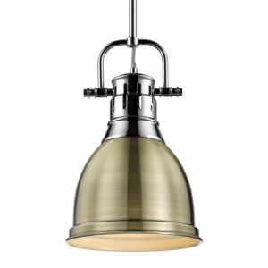 Duncan  Pendant in Chrome by Golden Lighting