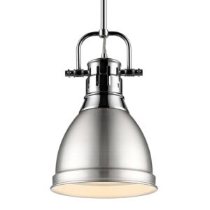 Duncan  Pendant in Chrome by Golden Lighting