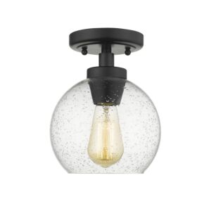 Galveston BLK 1-Light Flush Mount in Matte Black