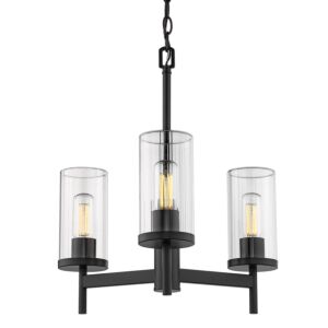 Winslett BLK 3-Light Chandelier in Matte Black