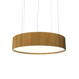 Cylindrical LED Pendant in Louro Freijo