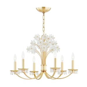 Beaumont 6-Light Chandelier in Aged Brass