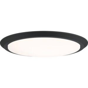 Verge LED Flush Mount in Earth Black by Quoizel