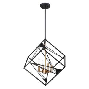 Corrietes Four Light Pendant in Matte Black by Eglo USA