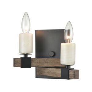 Stone Manor  Wall Sconce in Matte Black by ELK Home