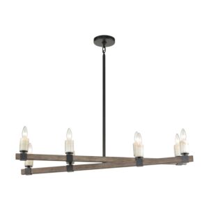 Stone Manor  Linear Chandelier in Matte Black by ELK Home