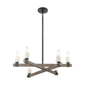 Stone Manor  Chandelier in Matte Black by ELK Home