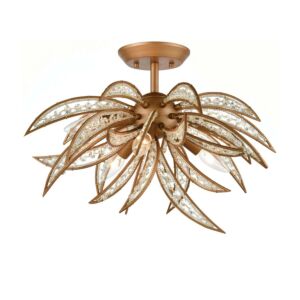 Naples  Semi Flush Mount in Matte Gold by ELK Home