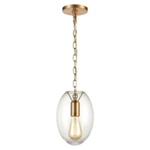 Ellipsa  Mini Pendant in Satin Brass by ELK Home