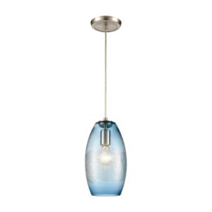 Ebbtide 1-Light Mini Pendant in Satin Nickel